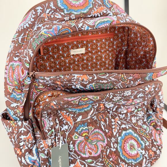 Vera Bradley Bancroft Backpack Quilted Marrakesh Cinnamon Paisley 50103 NWT main image 7